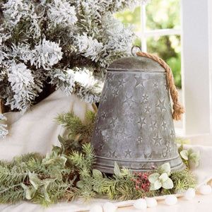 Christmas Medium Star Metal Cylinder Bell