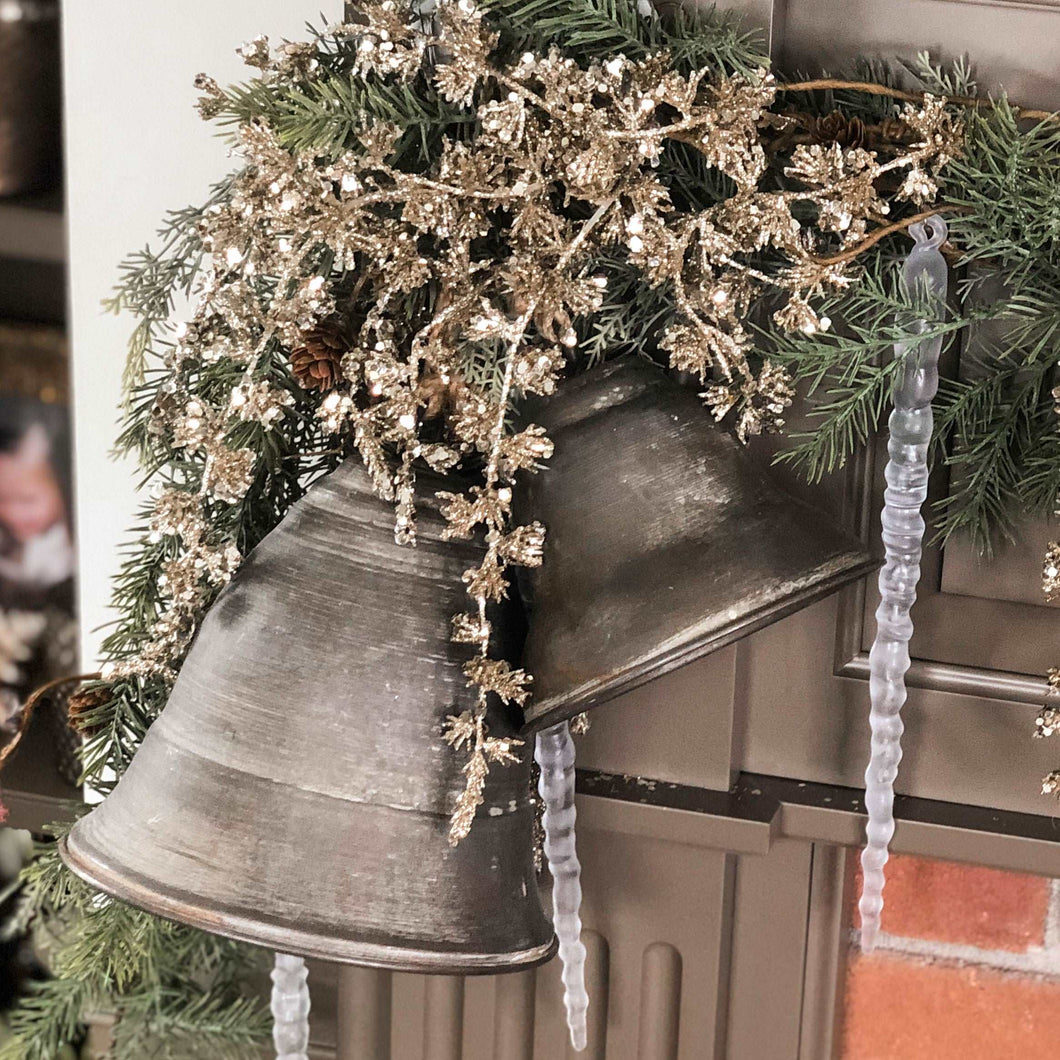 Christmas Bronze Metal Cylinder Bell