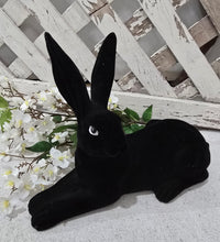 Load image into Gallery viewer, Black Velvet Bunny ~ Laying