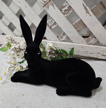Load image into Gallery viewer, Black Velvet Bunny ~ Laying