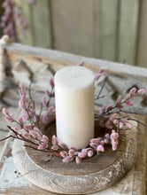 Load image into Gallery viewer, Blushing Pink Catkin Willow Bud Candle Ring