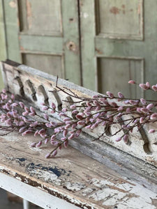 Blushing Pink Catkin Willow Bud Garland