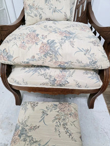 Antique Eastlake Chair Set with Stool