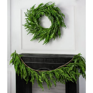Christmas Frosted Norfolk Pine Garland 65"
