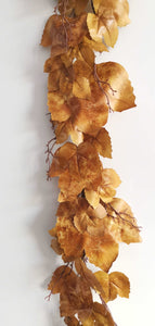 Old Maple Leaves 6ft Garland Fall Decor Aged Dried Leaves | Vintage Character