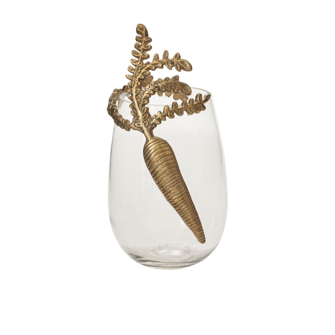 Gold Gilded Carrot Vase ~ Large