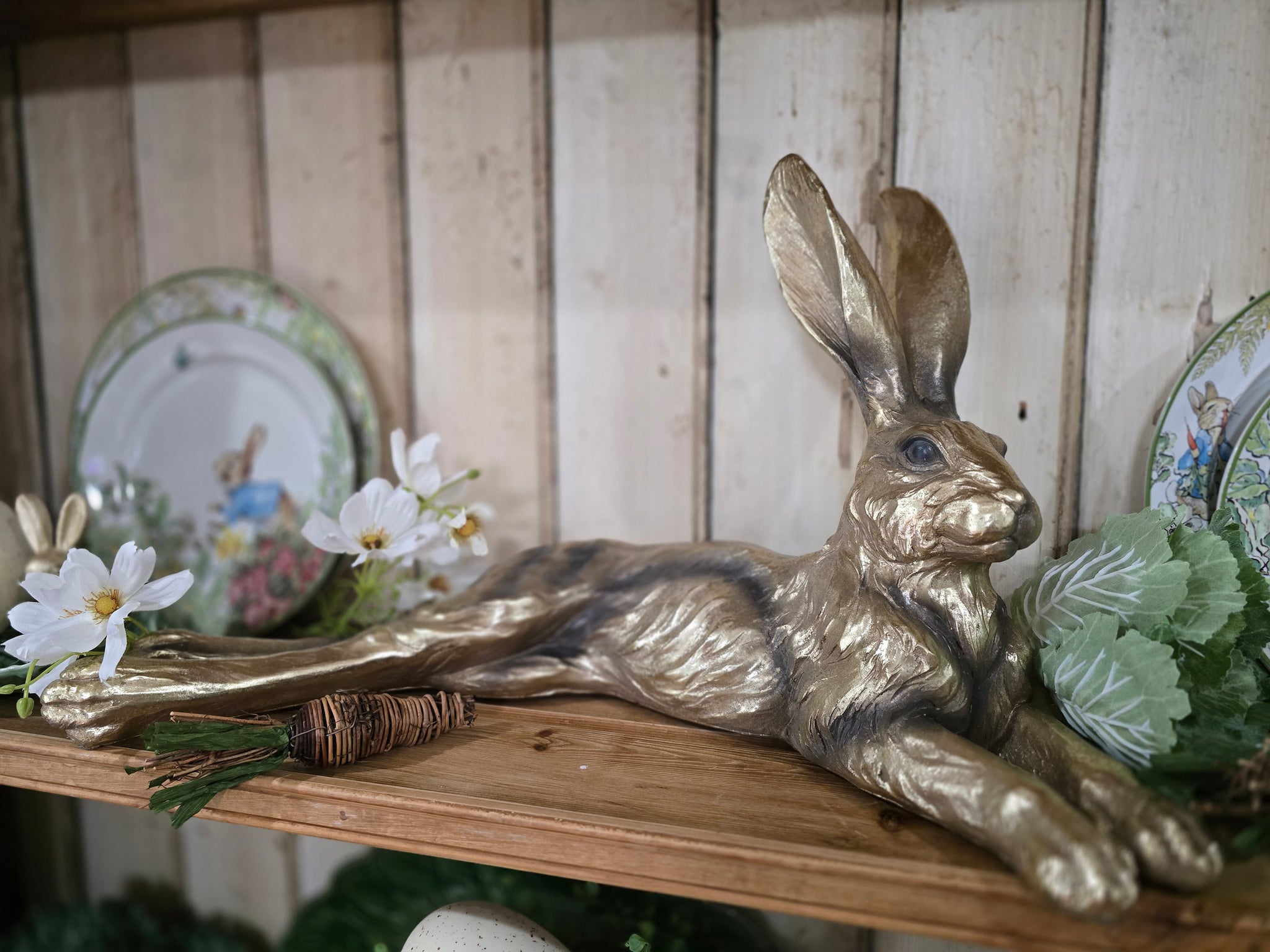 Gold Hare Rabbit ~ Laying