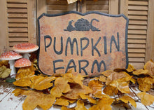 Load image into Gallery viewer, Fall &quot;Pumpkin Farm&quot; Metal Sign