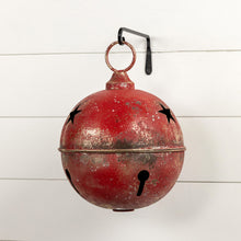 Load image into Gallery viewer, Jumbo Oversized Rustic Red Sleigh Jingle Bell ~ Extra Large 15.75&quot;