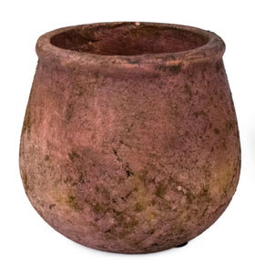 Burnt Orange Clay Pottery Vase ~Small