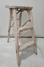 Load image into Gallery viewer, Antique Chippy Stool ~ White