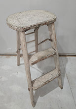 Load image into Gallery viewer, Antique Chippy Stool ~ White