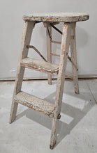 Load image into Gallery viewer, Antique Chippy Stool ~ White