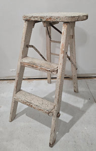 Antique Chippy Stool ~ White
