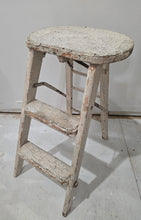 Load image into Gallery viewer, Antique Chippy Stool ~ White