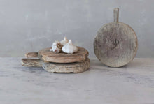 Load image into Gallery viewer, Antique Round Wood Bread Board ~ Bleached
