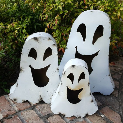 Halloween Metal Ghost Set of 3