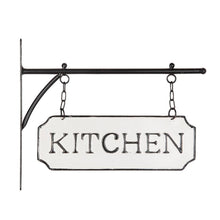Load image into Gallery viewer, Vintage Style Metal &quot;Kitchen&quot; Sign with Hanging Bar