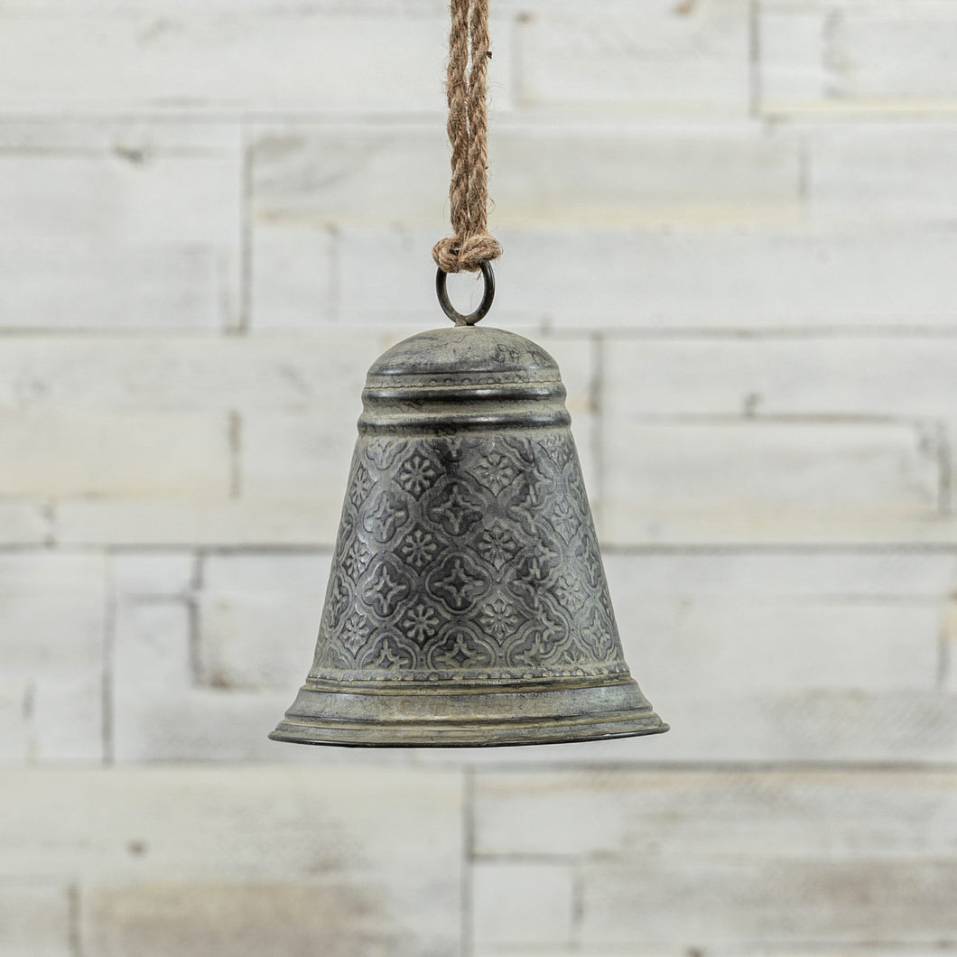 Christmas Medium Filigree Metal Cylinder Bell
