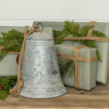 Load image into Gallery viewer, Christmas 10&quot; Metal Cylinder Bell | Vintage Character